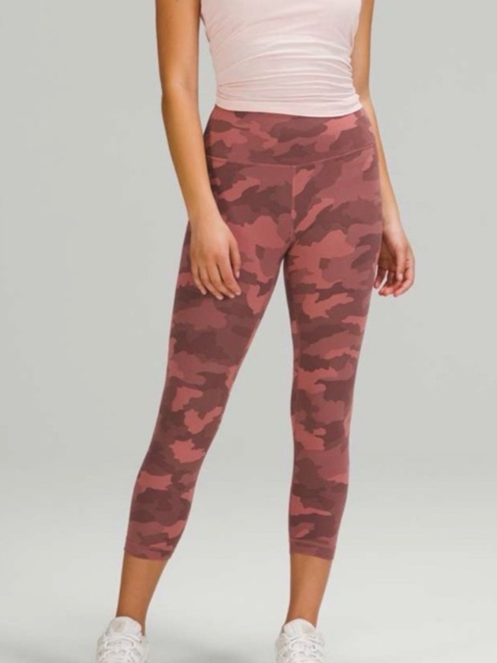 lululemon athletica Pink Camo High-Rise Cropped Leggings
